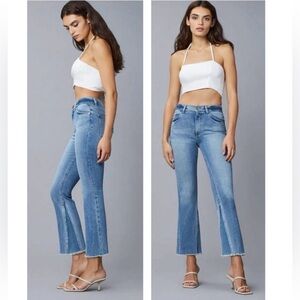 DL 1961 BRIDGET BOOT CROPPED HIGH RISE INTRASCULPT DENIM DARK SEA VIEW Size 28